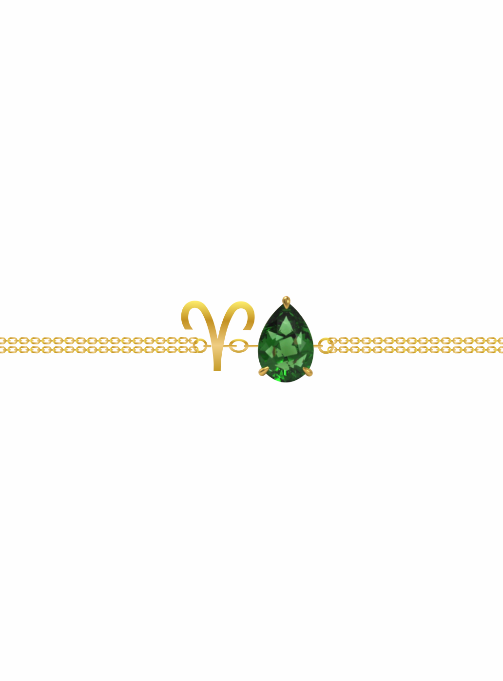 zodiac sign bracelet- aries- gold
