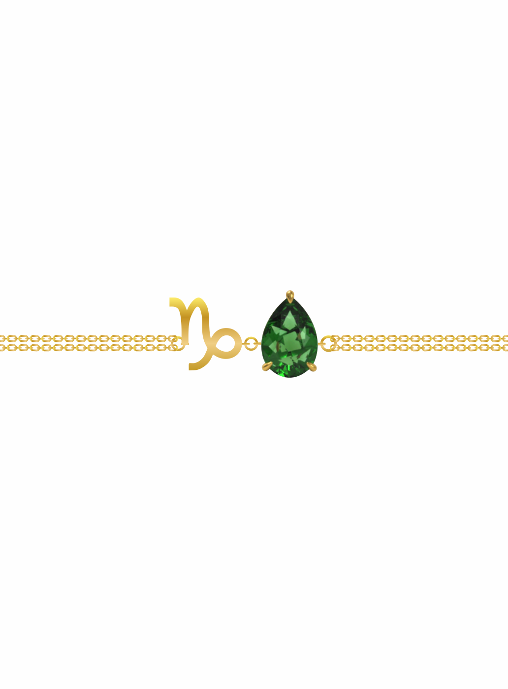zodiac sign bracelet- capricorn- gold