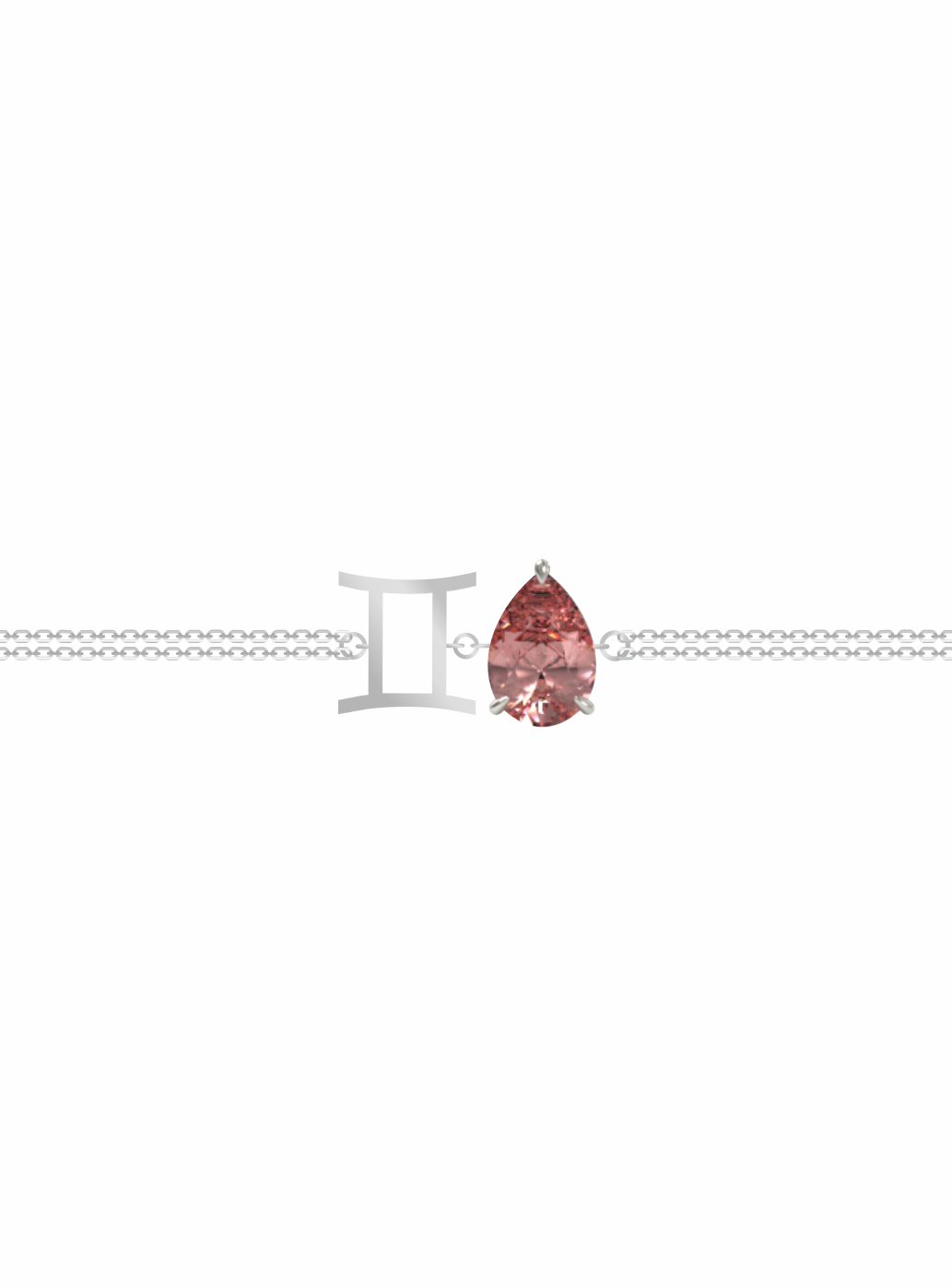 zodiac sign bracelet- gemini- silver
