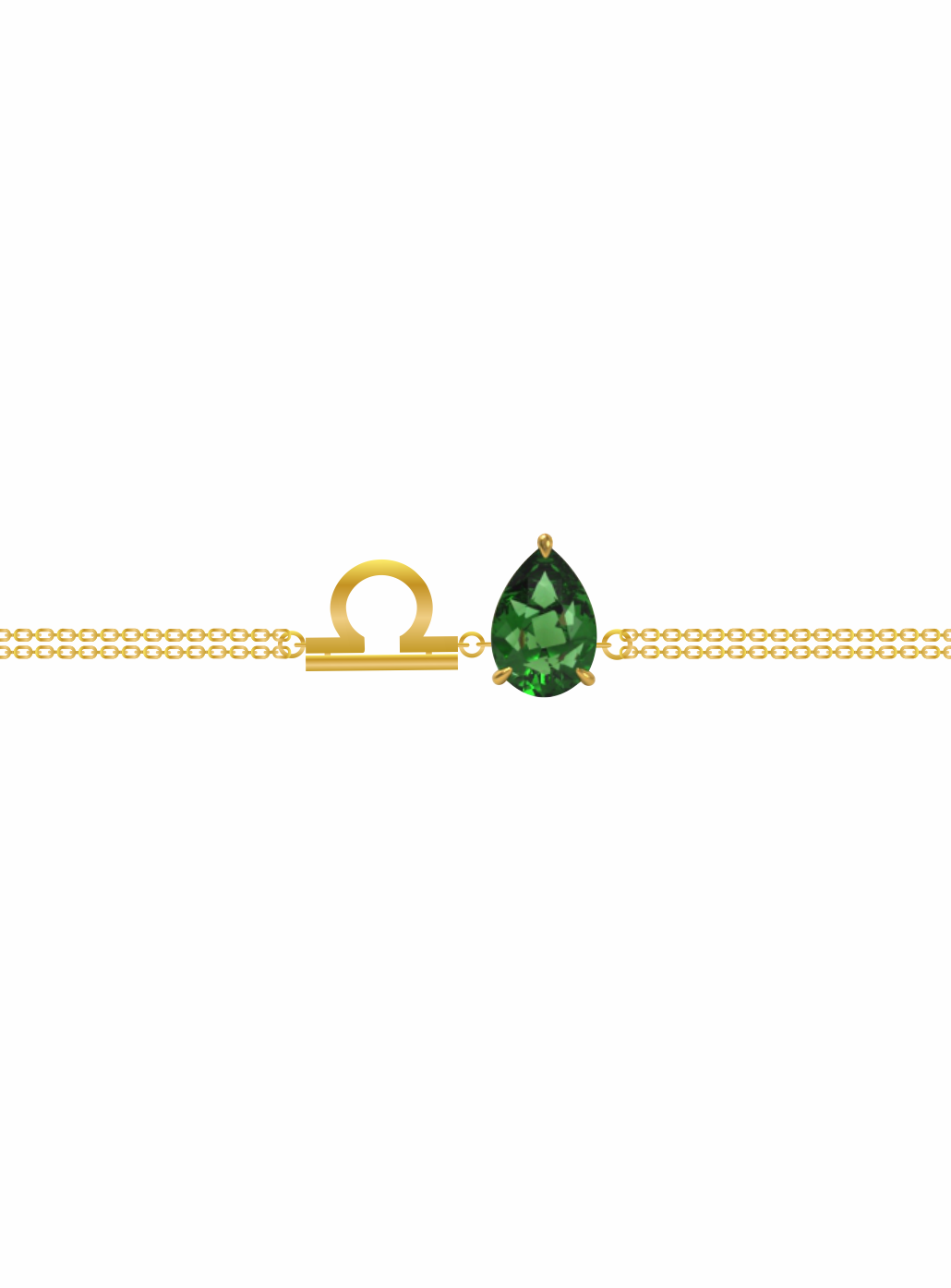 zodiac sign bracelet- libra- gold