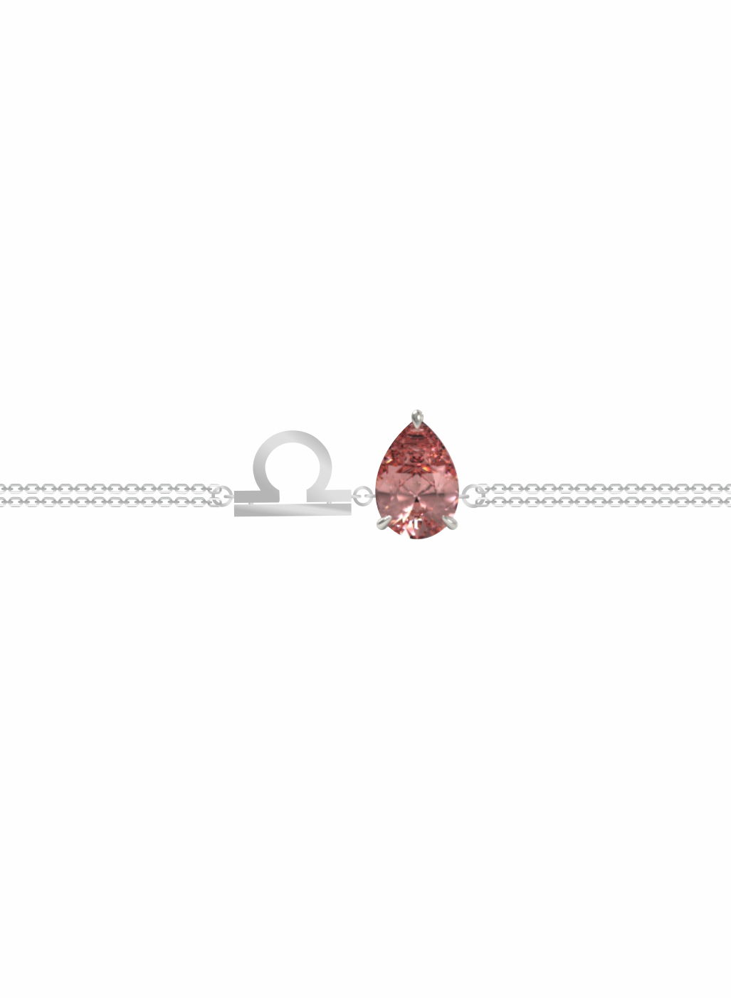 zodiac sign bracelet- libra- silver