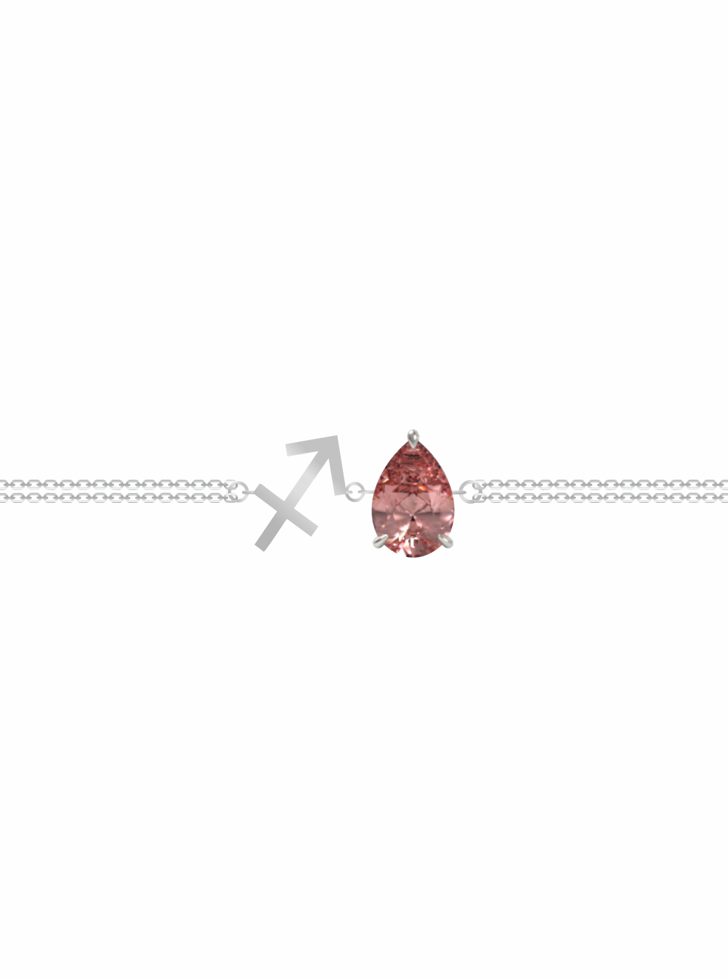 zodiac sign bracelet- sagittarius- silver