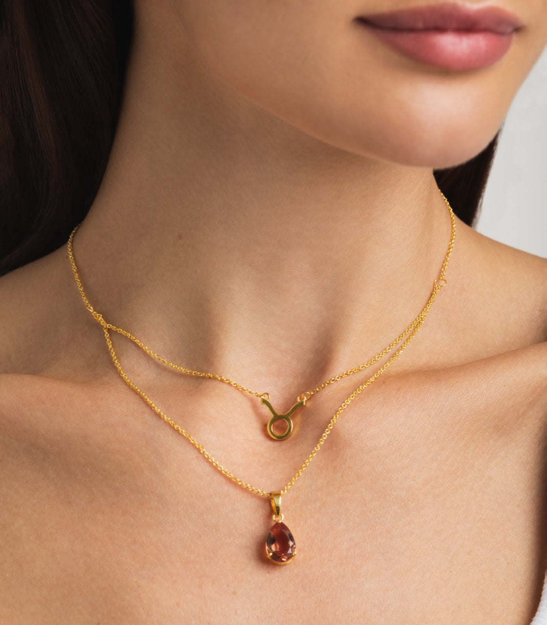 zodiac sign necklace- taurus- gold