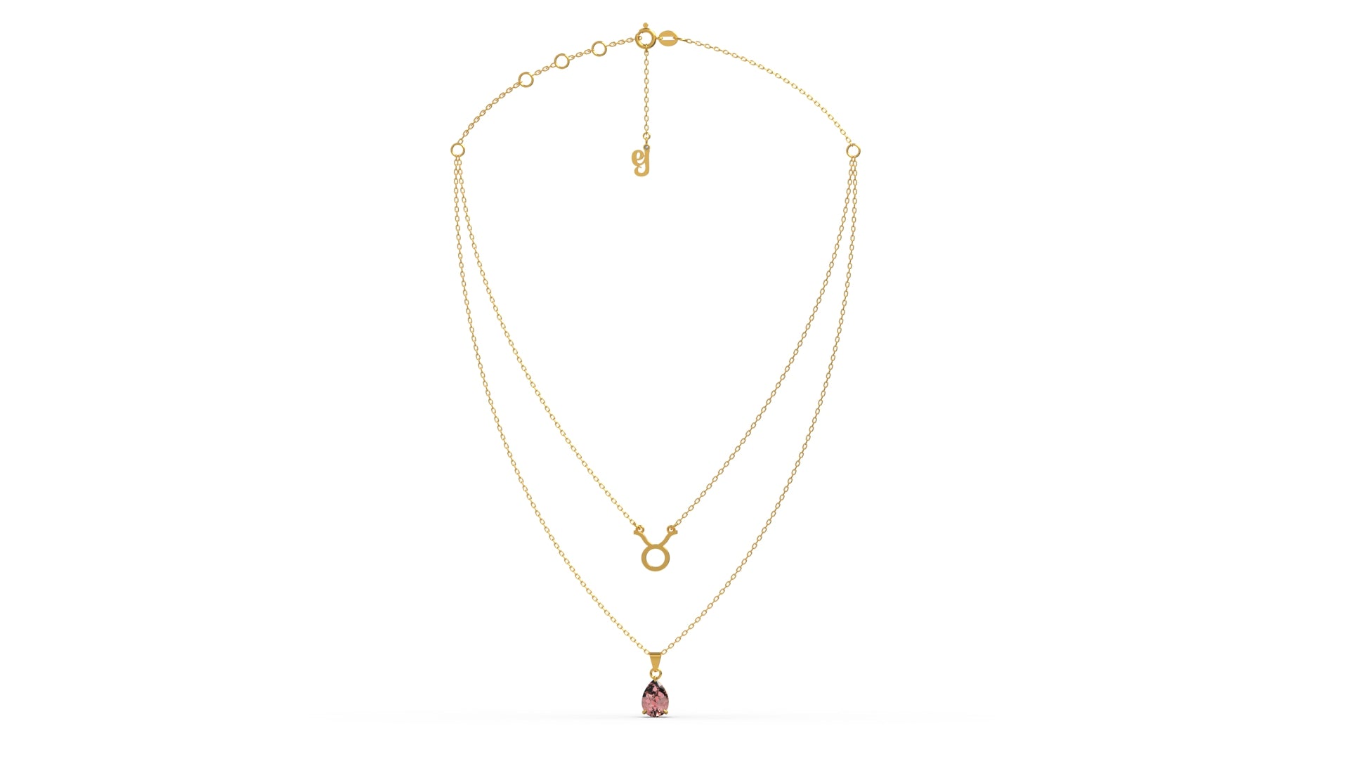 zodiac sign necklace- taurus- gold