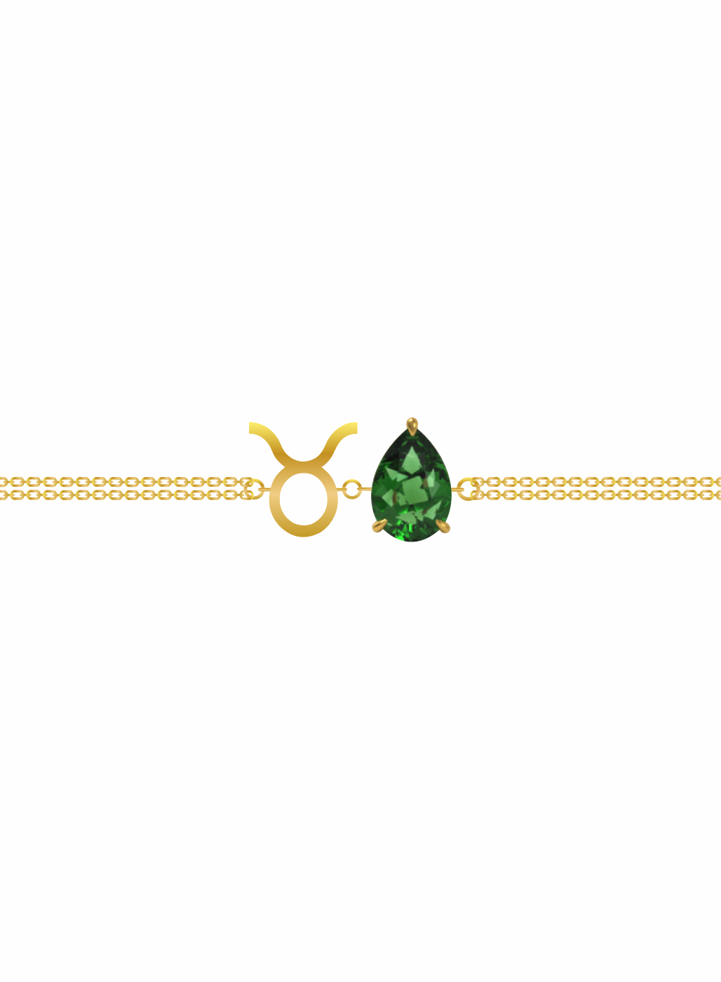 zodiac sign bracelet- taurus- gold