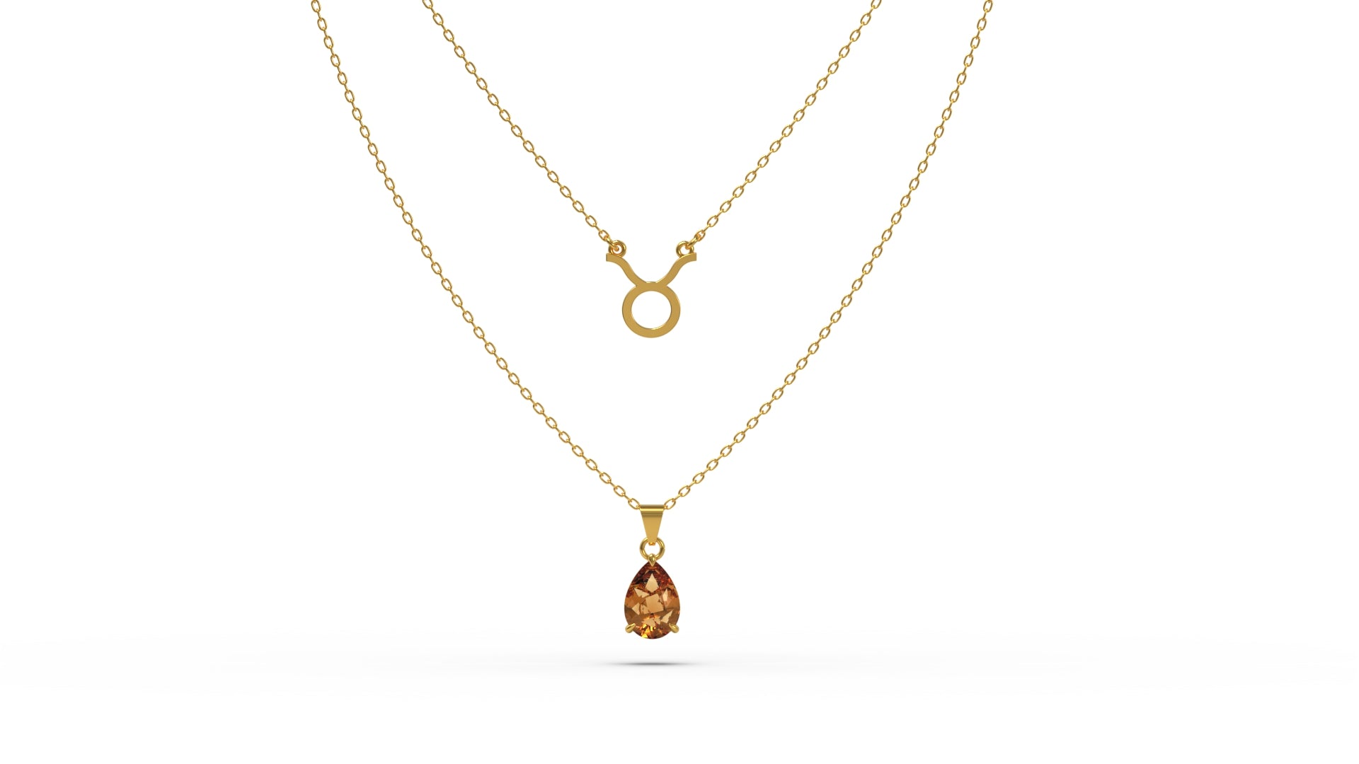 zodiac sign necklace- taurus- gold