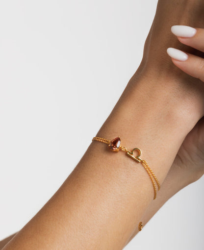 zodiac sign bracelet- libra- gold
