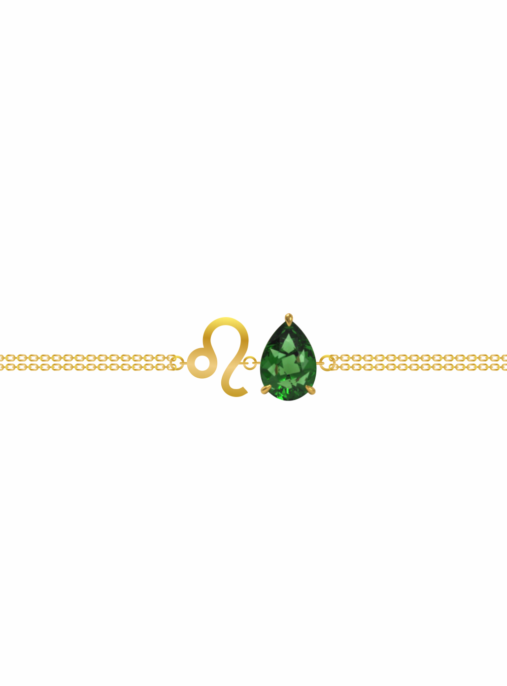 zodiac sign bracelet- leo- gold