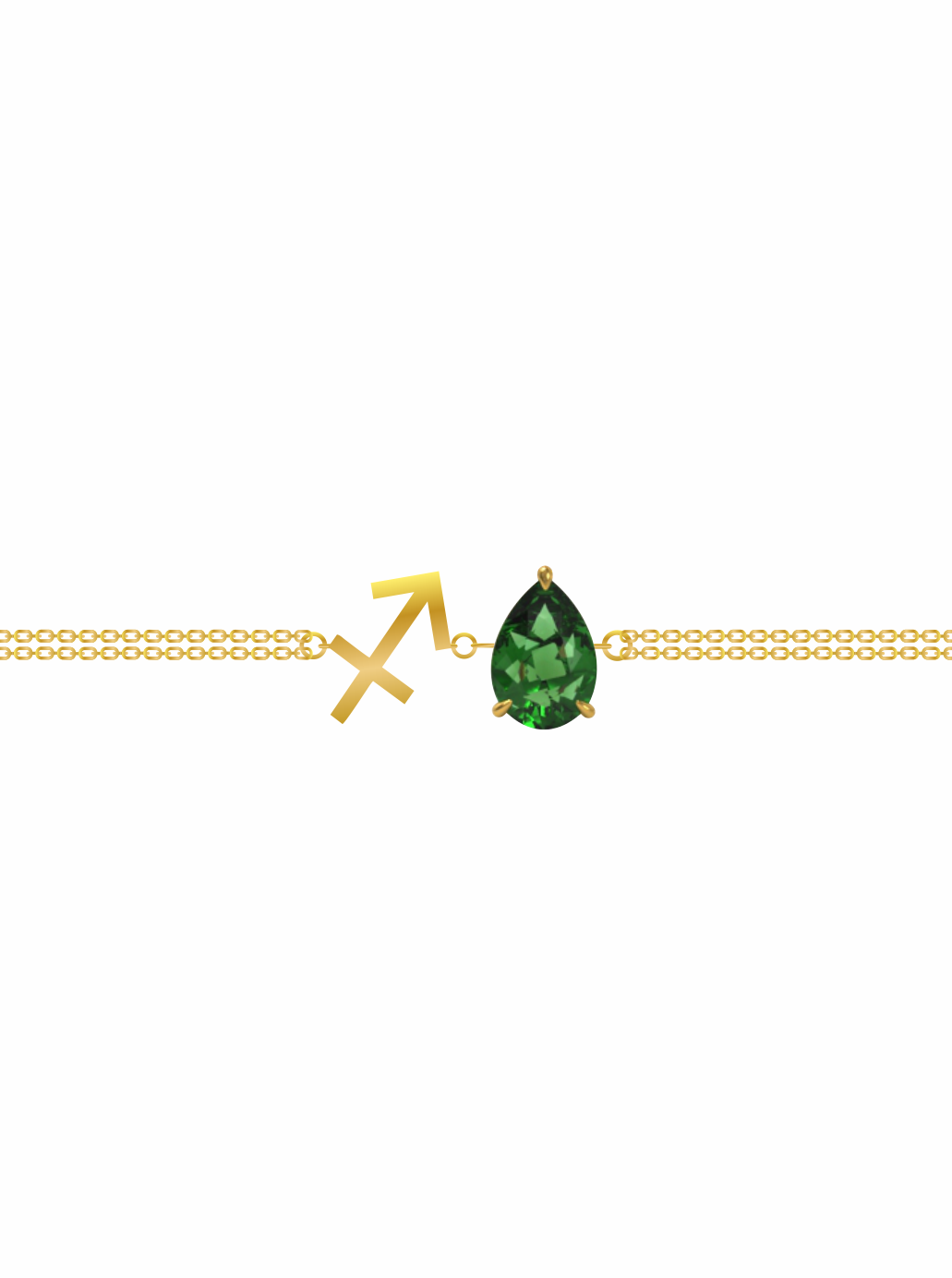 zodiac sign bracelet- sagittarius- gold