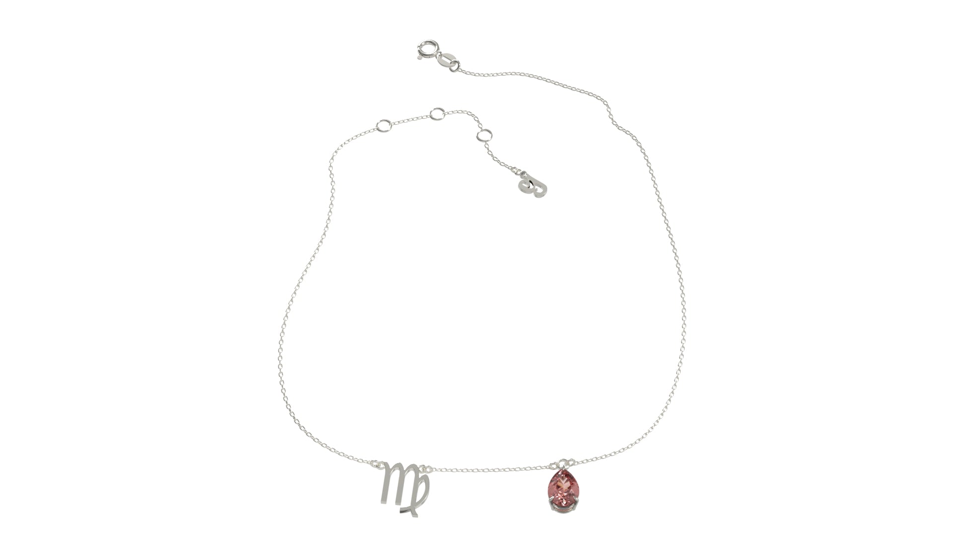 zodiac sign necklace- virgo- silver
