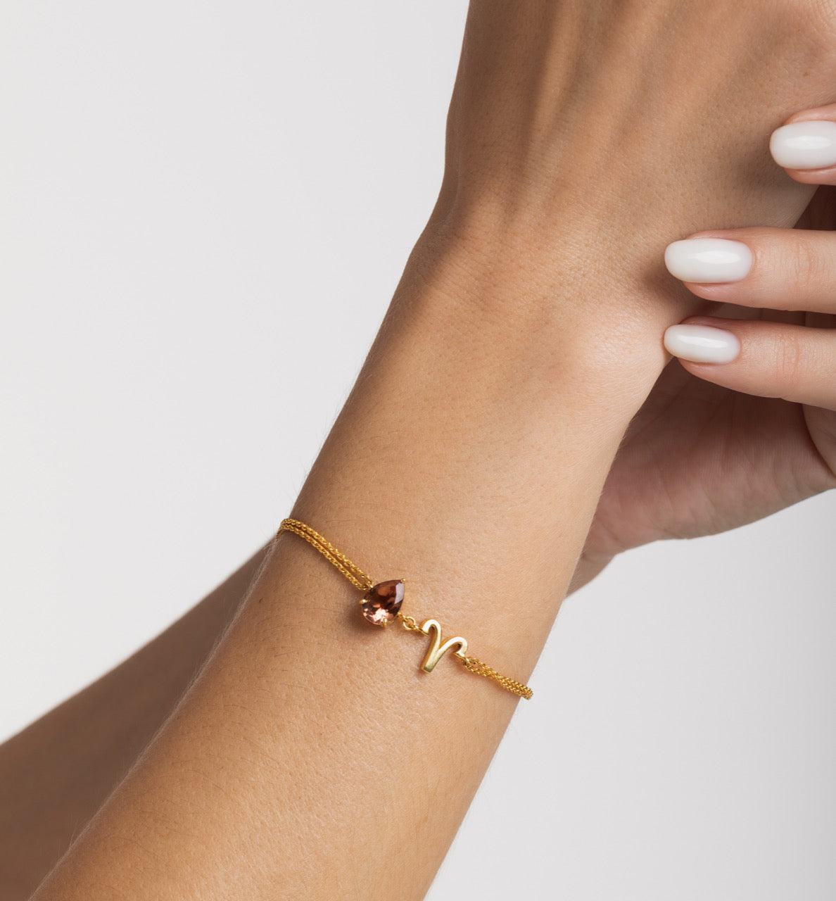 zodiac sign bracelet- aries- gold